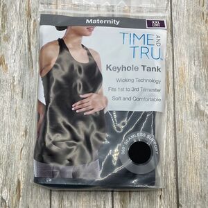 Women’s Maternity Keyhole Ruched Soft Smooth Tank Top Size XXL